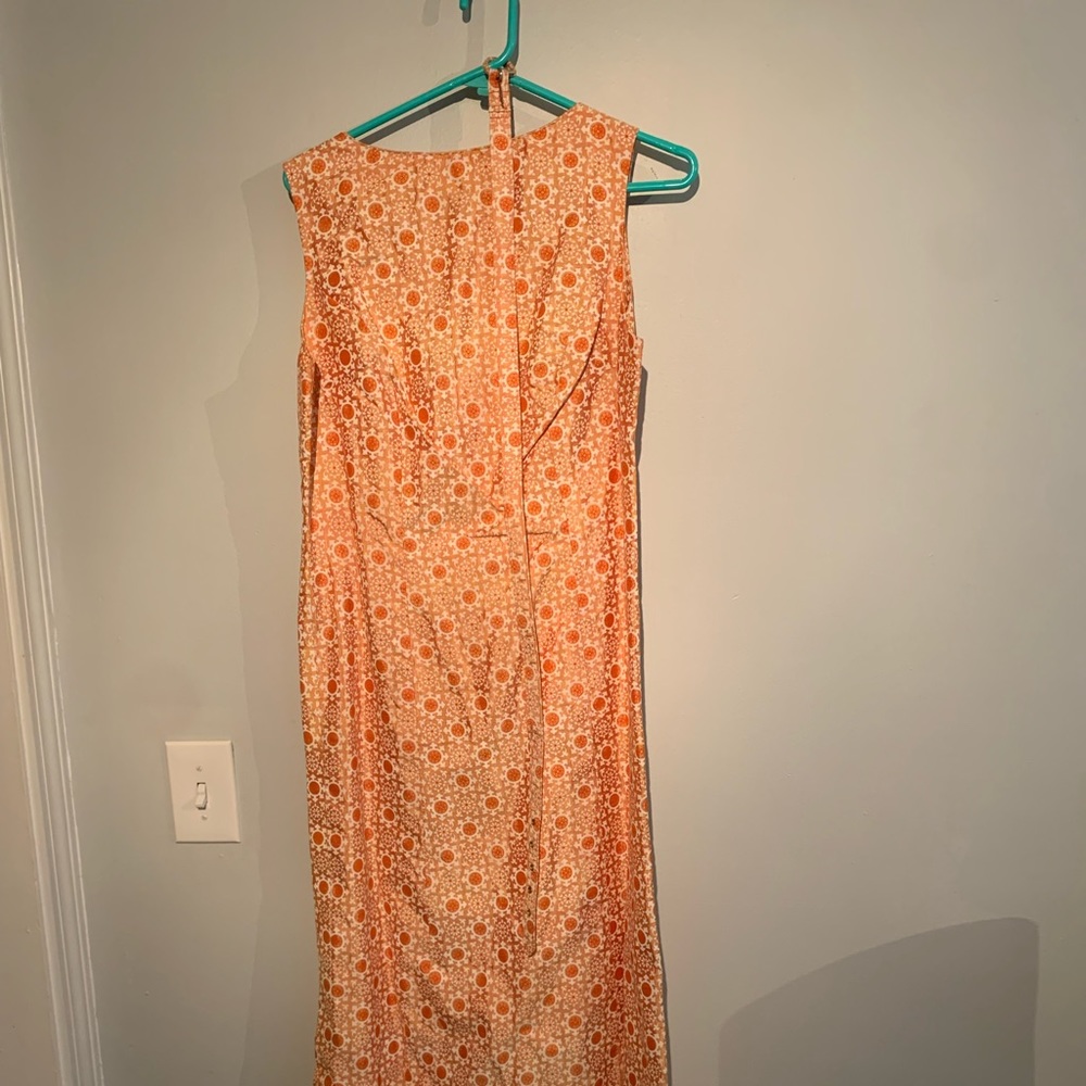 Orange & White 1960’s Dress w/ Matching Belt